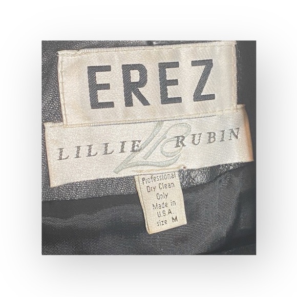 Vintage 90s: Erez x Lillie Rubin ☻︎ Whip Stitch Leather Jacket ☻︎ Gold Hardware - Picture 10 of 16